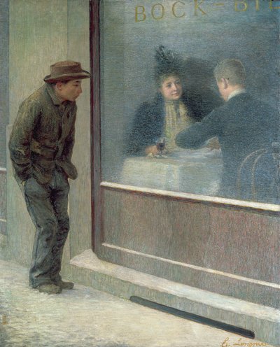 Odrazy hladovějícího muže aneb sociální kontrasty, 1894 od Emilio Longoni