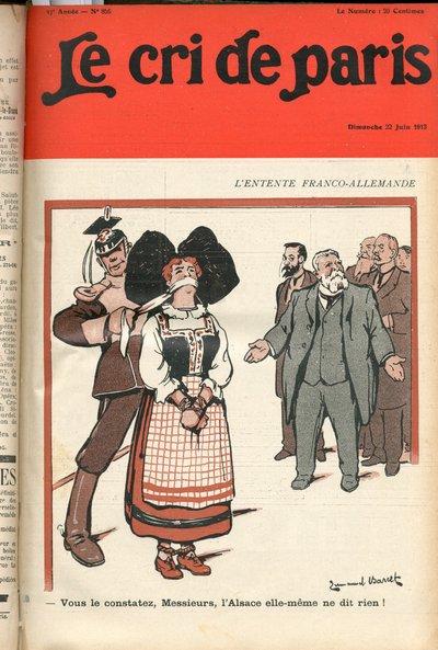 Obálka „“ Le Cri de Paris “, Satirický v barvách od Emmanuel Barcet
