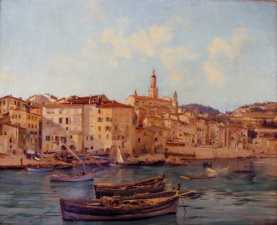 Přístav Menton 1891 (malba) od Emmanuel Lansyer