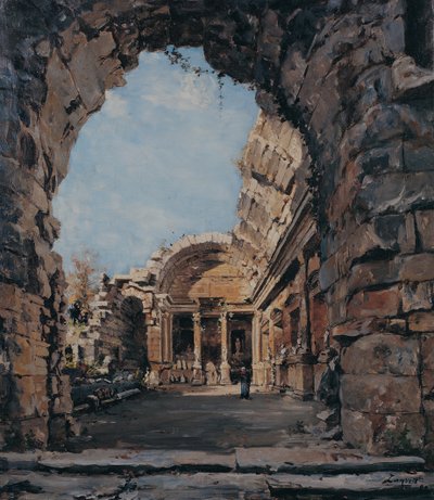 Chrám Diany, nîmes od Emmanuel Lansyer