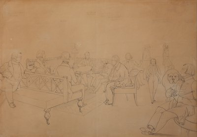 Salon Avdotya Petrovna Yelagina, 40. léta 19. století od Emmanuil Alexandrovich Dmitriev Mamonov
