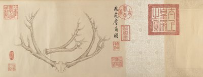 Dva obrazy jeleních parohů z let 1762 a 1767. od Emperor Qianlong