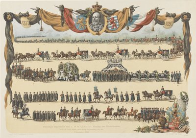 Slavnostní pohřeb H. M. Willema III., nizozemského krále (...) 4. prosince 1890 (titul na předmětu) od Emrik and Binger