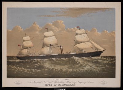 Inman Line, Parník The Liverpool, New York  Philadelphia Steam Ship Company
