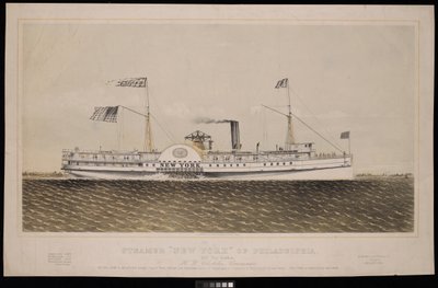 Parník New York z Filadelfie... H. W. Chisholm, velitel... od Endicott Endicott