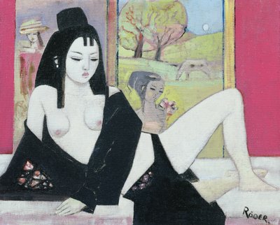 Černé kimono, 2008 (olej na palubě) od Endre Roder
