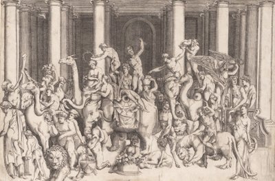 Indický triumf Bacchus, ca. 1542. od Enea Vico.