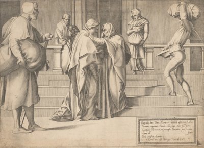 Navštívení, 1561. od Enea Vico.