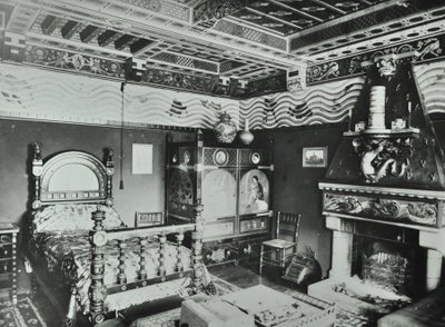 9 Melbury Road: ložnice, 1890 od English Photographer