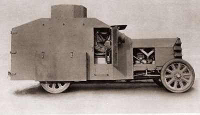 Britský obrněný vůz během první světové války, z The Illustrated War News, 1915 od English Photographer