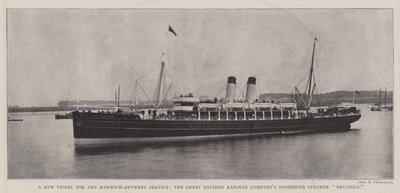 Nové plavidlo pro spoje Harwich-Antverpy, osobní parník společnosti Great Eastern Railway Company Brusel od English Photographer