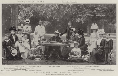 Královská rodinná párty v Osborne, srpen 1898 od English Photographer