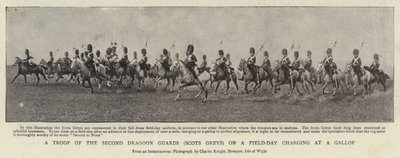Vojsko Druhé dragounské gardy (Scots Greys) v polním dni útočí cvalem od English Photographer