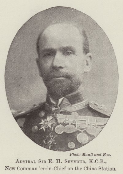 Admirál Sir E H Seymour, KCB, nový vrchní velitel na čínské stanici od English Photographer