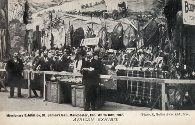Africká výstava, Misionářská výstava, St James’s Hall, Manchester, 6. až 16. února 1907 (černobílá fotografie) od English Photographer