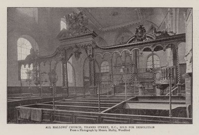 All Hallows Church, Thames Street, EC, prodáno k demolici od English Photographer