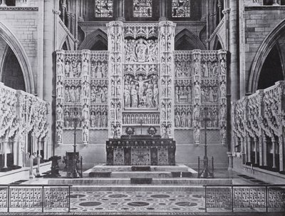 Oltář a Reredos, katedrála Truro (černobílá fotografie) od English Photographer
