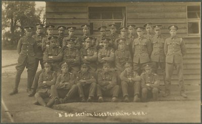 Podsekce B, Leicestershire Royal Horse Artillery, ve výcvikovém táboře v Diss, 1914-18 od English Photographer