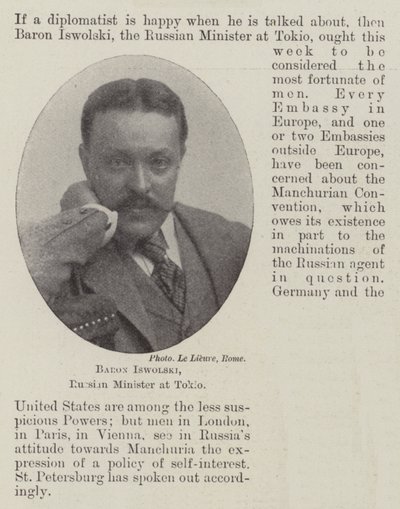Baron Iswolski, ruský ministr v Tokiu od English Photographer