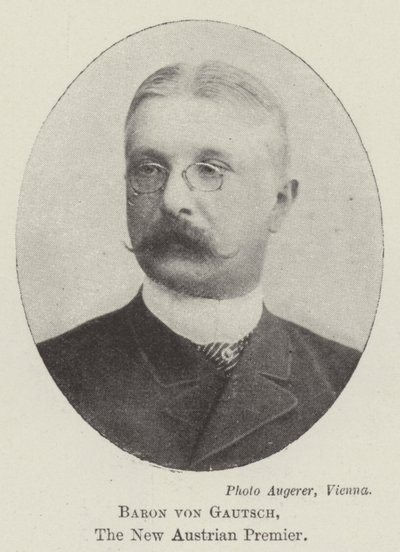 Baron von Gautsch, nový rakouský premiér od English Photographer