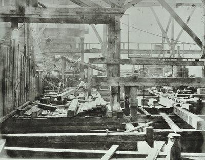 Blackfriars Bridge: stavební práce probíhají, 1869 od English Photographer