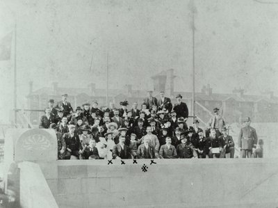 Blackwall Tunnel: dav se shromáždil na slavnostním otevření, 1897 od English Photographer