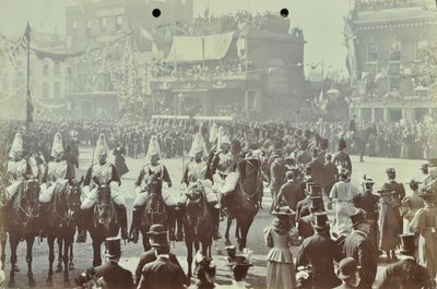 Blackwall Tunnel: paráda jako princ z Walesu, pozdější král Edward VII a princezna Alexandria se účastní slavnostního otevření tunelu, 1897 od English Photographer