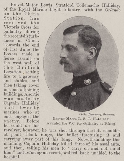 Brevet-Major L S T Halliday, oceněný VC za galantnost v Pekingu od English Photographer