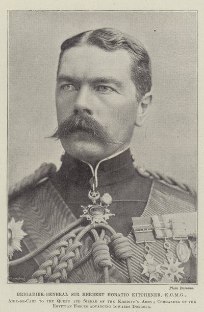 Brigádní generál Sir Herbert Horatio Kitchener, KCMG od English Photographer