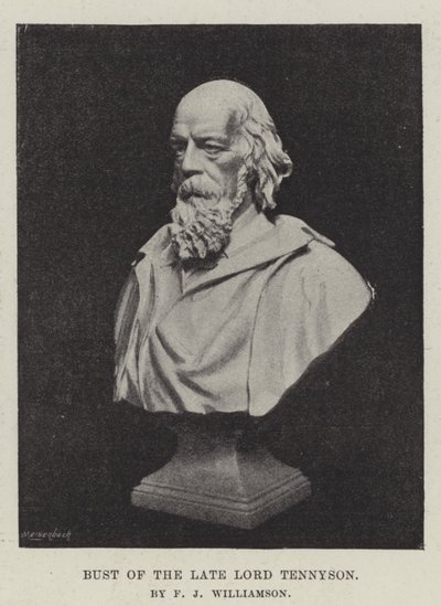 Busta zesnulého lorda Tennysona od F J Williamsona od English Photographer