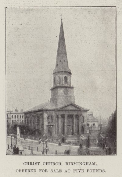 Christ Church, Birmingham, nabízený k prodeji za pět liber od English Photographer