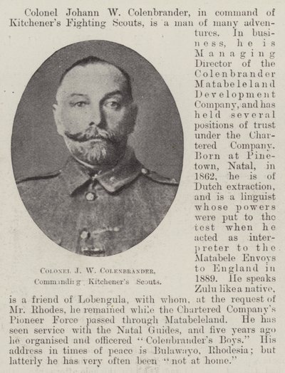 Plukovník JW Colenbrander, velící Kitcheners Scouts od English Photographer