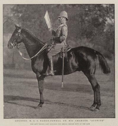 Plukovník RS Baden-Powell na svém Charger Aconite od English Photographer