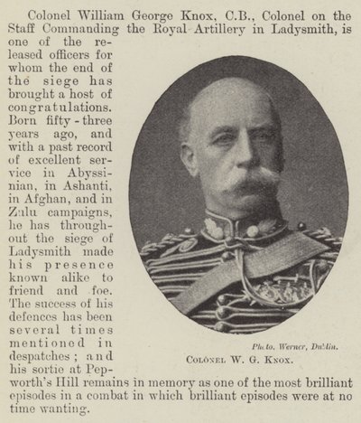 Plukovník W G Knox od English Photographer