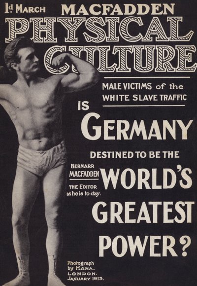 Obálka časopisu Physical Culture, leden 1913 od English Photographer