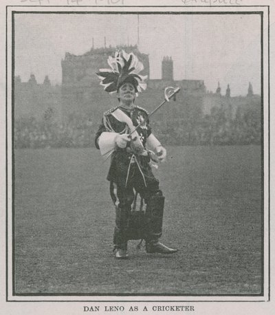 Dan Leno jako hráč kriketu od English Photographer