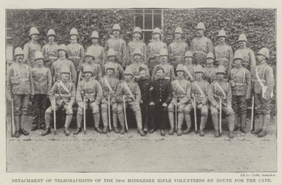 Oddělení telegrafistů z 24. Middlesex Rifle Volunteers na cestě na Cape od English Photographer