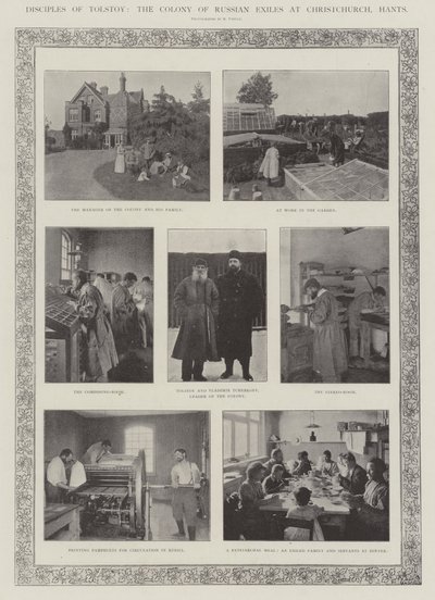 Učedníci Tolstého, kolonie ruských vyhnanců v Christchurch, Hants od English Photographer
