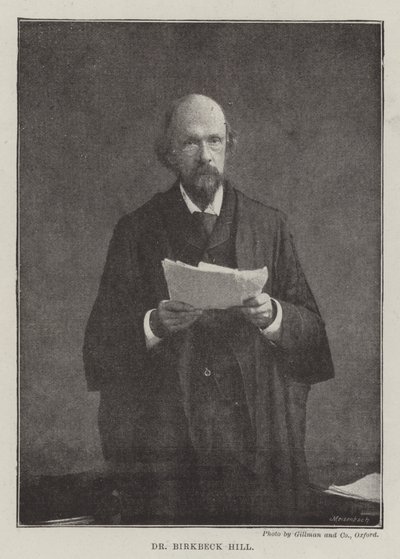 Dr Birkbeck Hill od English Photographer