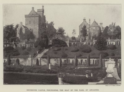 Hrad Drummond, Perthshire, sídlo hraběte z Ancasteru od English Photographer