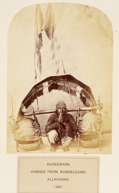 Dureeahon, Hindoo z Bundelcundu, Allahabad, z The People of India, J. Forbes Watson, publikoval 1868 (tisk alba) od English Photographer