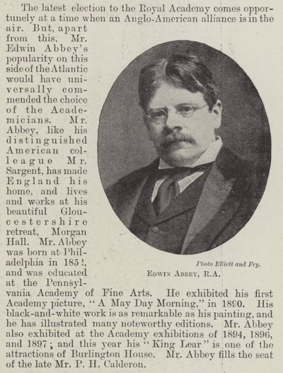 Edwin Abbey, RA od English Photographer