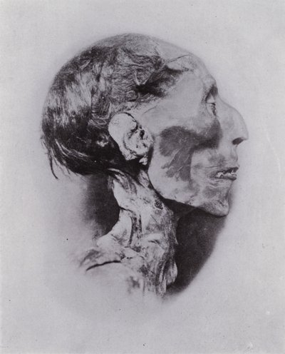 Egypt: Hlava Rameses II (černobílá fotografie) od English Photographer