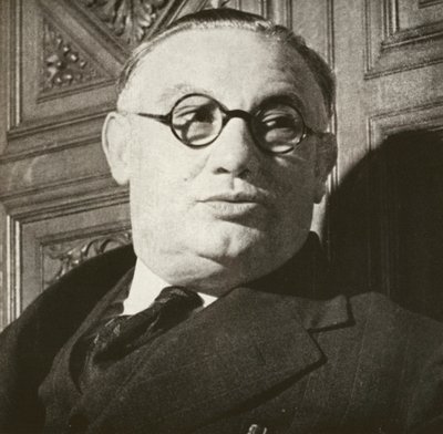 Ernest Bevin, portrét, asi 1940 (čb fotografie) od English Photographer