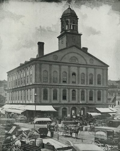 Faneuil Hall, Boston (černobílá fotografie) od English Photographer