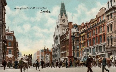 Farringdon Street, Memorial Hall, Londýn (foto) od English Photographer