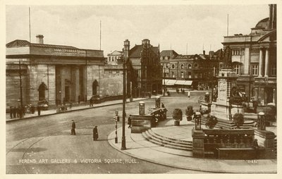 Ferens Art Gallery, Victoria Square, Hull (č/b foto) od English Photographer