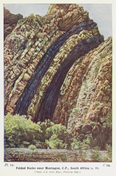 Folded Rocks poblíž Montague, CP, Jižní Afrika od English Photographer