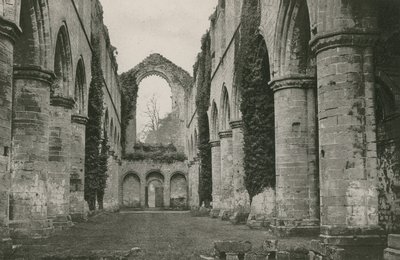 Fountains Abbey, Nave, Looking West od English Photographer