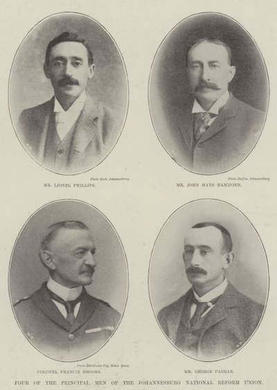 Čtyři z hlavních mužů Johannesburgské národní reformní unie od English Photographer